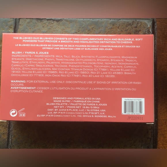 New in box Juvia’s place blushed rouge. Volume 6 - Picture 3 of 3